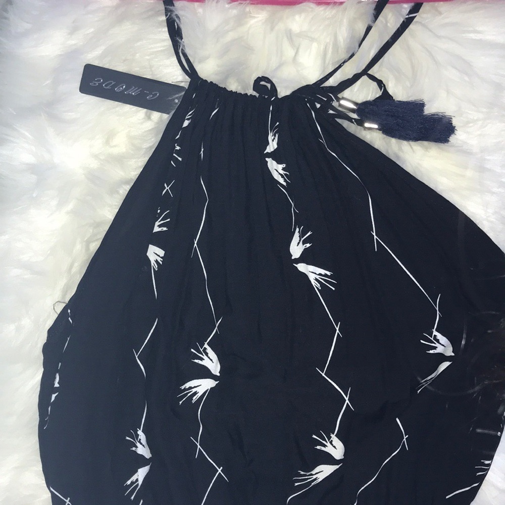 Junior’s black and white romper.